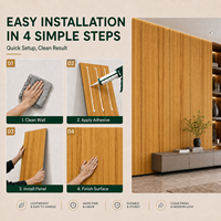 Panneau mural en placage de bois MORLENX Honey Oak Carbon Crystal Board pour la décoration intérieure des salons et villas