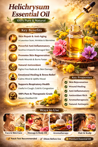 Huile Essentielle d'Hélichryse Pure et Naturelle, Huile Florale pour la Peau, les Cheveux et le Visage, Aromathérapie, Soin Apaisant, Approvisionnement en Gros - Product Image 3