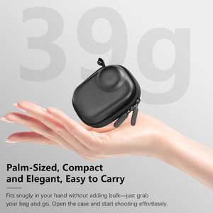 Étui de transport Amazear pour accessoires DJI OSMO Action 6, sac de voyage compact portable, étui rigide, protection souple, rangement, noir - Product Image 2