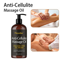 Huile de massage anti-cellulite raffermissante pour la peau aux cellules souches de collagène corporel, huiles essentielles pures à 100 %, marque privée OEM