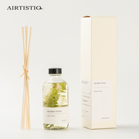 Parfum d'ambiance design unique bouteille en verre diffuseur de luxe fleurs séchées roseau