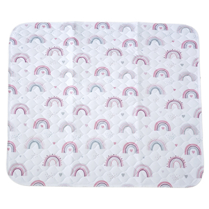 Protège-draps imperméable réutilisable 90x92cm <span class=keywords><strong>pas</strong></span> <span class=keywords><strong>cher</strong></span>, en polyester <span class=keywords><strong>matelassé</strong></span>, avec surpiqûres et impression, lavable, en stock - Product Image 1