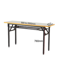 Bureau et chaise combinés rectangulaires longs pour enseignant, table en bois pliable facilement transportable pour professeur