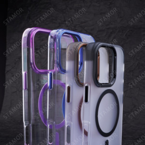 17 Series Luxury <strong>TPU</strong> Anti-Fall Mobile Phone <strong>Case</strong> Solid Color Frosted Magnetic Wireless Charging New Generation Luxury Phone <strong>Case</strong> - Product Image 6