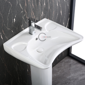 Modern High Quality Ceramic Sanitary Ware Pedestal <b>Basin</b> Bulk Purchase White Column <b>Basin</b> for Hotel Project - Product Image 4