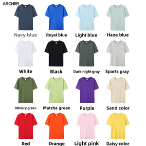 T-shirt in cotone 100% di alta qualità 180g prezzo di fabbrica Unisex <span class=keywords><strong>Logo</strong></span> personalizzato stampa modello solido per gli uomini e le donne - Product Image 4