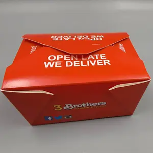 사용자 정의 인쇄 종이 햄버거 상자 수제 접이식 함부르크 상자