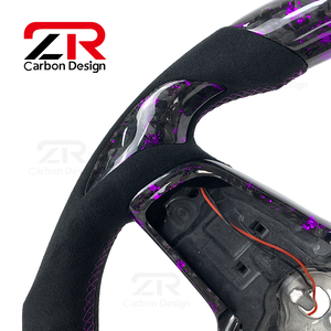 Volante de Fibra de Carbono Forjado con Pantalla LED para Volkswagen MK7 Golf 7 GTI MK6 GTD <span class=keywords><strong>R</strong></span> Gts <span class=keywords><strong>R</strong></span>-<span class=keywords><strong>Line</strong></span> <span class=keywords><strong>Tiguan</strong></span> Scirocco Passat Polo - Product Image 4