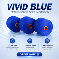 Wholesale Recycled Yarn 35/65% Cotton Polyester Anti-Pilling Dyed 4-32S for Hand Knitting and Weaving