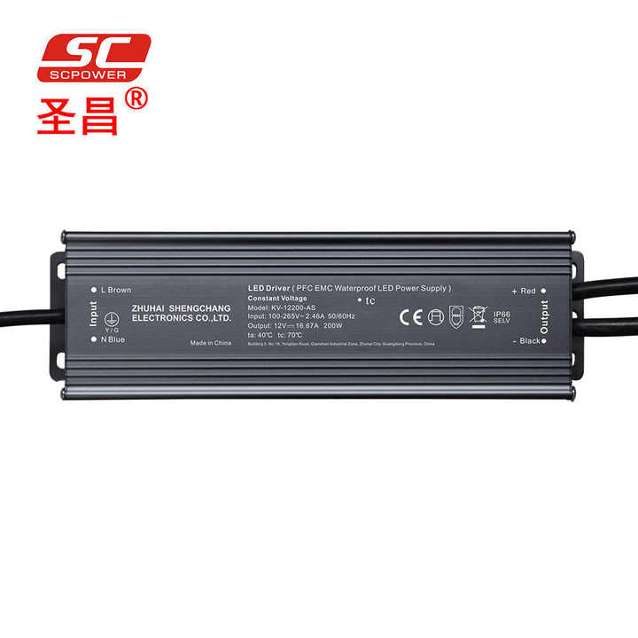 SCPOWER RoHS CELEDドライバー200WAC DC LED電源DC 12V 24V 36V