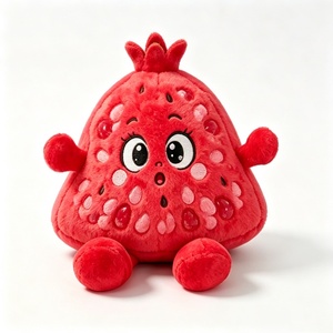 Peluche grenade personnalisée, peluche fruit, peluche garnie en forme de grenade, peluche fruit mignonne, peluche grenade rouge - Product Image 5