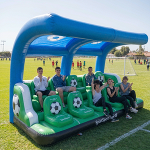 Banc gonflable commercial en PVC pour événements sportifs, thème football, pour enfants, stand de fête, sièges d'extérieur - Product Image 1
