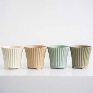Pot de fleurs en céramique rayé de style <span class=keywords><strong>japonais</strong></span> petit bassin de bureau simple décor à la maison plusieurs options de couleur jardinières de salon - Product Image 1