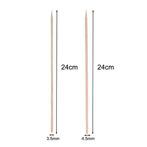 Brochetas <span class=keywords><strong>de</strong></span> Madera Desechables para Patatas Tornado <span class=keywords><strong>de</strong></span> 24 cm, Palitos <span class=keywords><strong>de</strong></span> Barbacoa <span class=keywords><strong>de</strong></span> 3.5 mm y 4.5 mm <span class=keywords><strong>de</strong></span> Grosor para Asado Comercial al por Mayor - Product Image 2