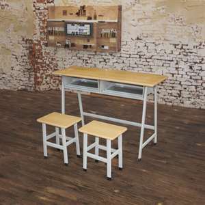 Thiết kế hiện đại có thể gập lại ván ép lớp học đồ nội thất bền giá thấp trường tiểu học bảng Bàn Ghế bộ - Product Image 3