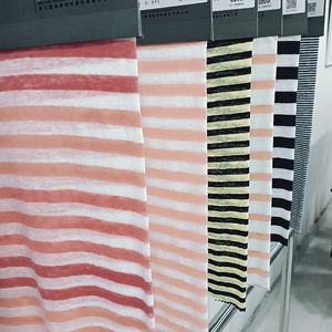 Tejido de punto suave ecológico, fibra de lino natural, tejido de lino a rayas, venta al por mayor - Product Image 2