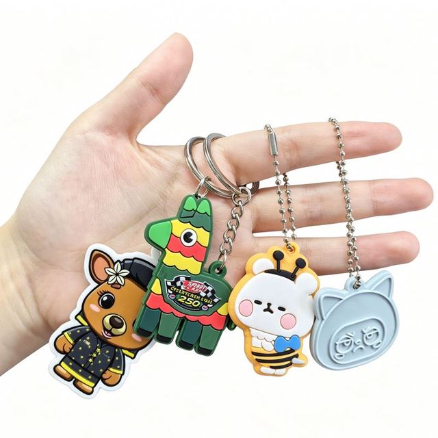 Personalized Key Chain Manufacture Custom Keychain Silicone Promotional Keychain with Logo Soft Pvc Keychains