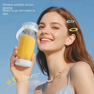 Mini exprimidor de frutas portátil eléctrico, mini botella USB para el hogar, máquina exprimidora con 6 cuchillas para la cocina - Product Image 4
