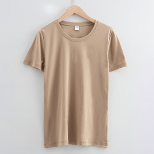 Camiseta suave de alta calidad para mujer, Camiseta de algodón mercerizado doble <span class=keywords><strong>150</strong></span> gsm 100%, 20 colores, venta al por mayor con impresión personalizada - Product Image 4