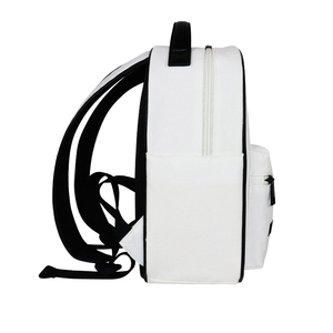 Sacs à dos scolaires unisexes de haute qualité avec logo du lycée, personnalisés, en toile de coton recyclé blanc, écologiques - Product Image 2