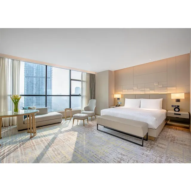 HO-1059 стильная деревянная мебель для спальни Набор для 4 звездочный отель