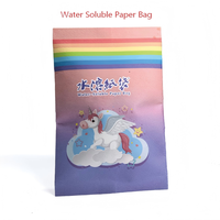 Sac en papier non tissé imprimé sur mesure, soluble à l'eau froide, pour jouets en boîte mystère et cadeaux surprise, emballage de sécurité pour enfants