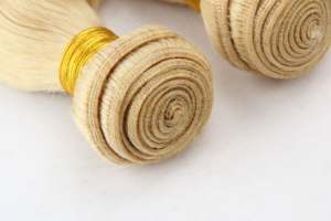 Precios Directos de Fábrica, Cabello Brasileño Remy Virgen de un Solo Donante, Extensiones de Cabello Tejidas en Color Rubio 613 para la Venta, Exportadores - Product Image 5