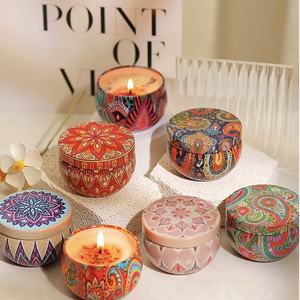 Velas clásicas personalizadas de aromaterapia de aceite esencial de flores secas Juego de regalo personalizado de velas de aromaterapia de aceite esencial - Product Image 2