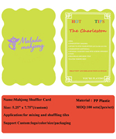 Mélangeurs de tuiles de mahjong 5,25" x 7,75" imprimés en couleur, vert, avec règles et conseils d'impression