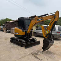 Mini-excavatrice SANY SY35U d'occasion 3,5 tonnes, 98% neuve, moteur Yanmar 3TNV88, pompe, roulement, conception primée, bras de flèche, patin en caoutchouc, pince hydraulique