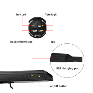 Nhà Sản Xuất Xe Đạp Ánh Sáng Xe Đạp Trở Lại Phía Sau Đèn Hậu Đi Xe Đạp An Toàn Cảnh Báo Ánh Sáng Không Thấm Nước Đèn LED Phụ Kiện - Product Image 2