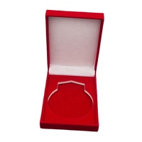 Boîte en velours personnalisée en gros pour boîte d'emballage de médaille de trophée de souvenirs de pièce de monnaie de coquille
