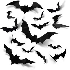 Oferta Especial DAMAI Decoración de Halloween Adhesivos de Pared 3D con Diseño de Murciélagos Negros Adhesivos Impermeables Colgantes para Decoración de Fiestas - Product Image 4