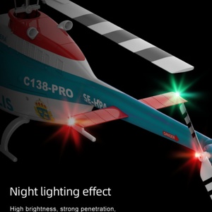 Hélicoptère RC C138 PRO avec gyroscope 6 axes, vol stable, 1/33, 6CH, 3 servos numériques, hélicoptère jouet pour enfants, cadeaux d'anniversaire, sans balais - Product Image 2