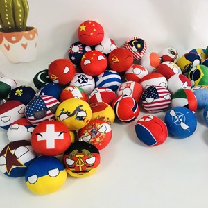 Bán buôn dễ thương 10cm polandball countryballs đồ chơi sang trọng Búp bê nhồi bông gối Túi Mặt dây chuyền mini sang trọng Keychain Mặt dây chuyền - Product Image 5