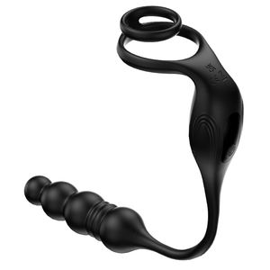 9 modos vibratorios 3 en 1 estimulador de testículos de próstata juguetes sexuales anales masculinos masajeador de próstata con control remoto inalámbrico - Product Image 2