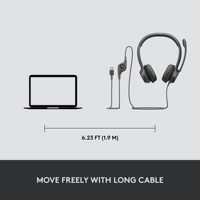 Logitech Headset Bisnis H390/H111, Headset panggilan produk asli pabrik harga rendah untuk pertemuan Video Zoom