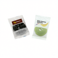 Paquete Promocional de Caramelos de Regaliz Sossan, Etiqueta Blanca AL068, Forma Libre, Hecho en Italia