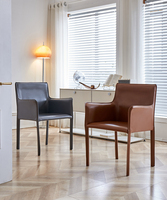 Silla de Comedor de Lujo, Económica, para Hogar, Restaurante, Juego de Muebles de Comedor, Estilo Nórdico Moderno, Sillas de Comedor Giratorias de Cuero para Mesa de Comedor