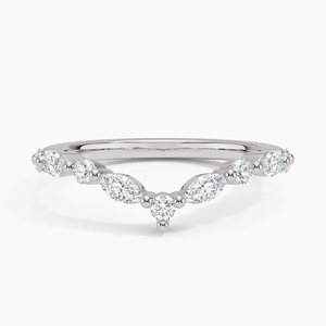 Anillo de Moissanita Curvo y Elegante, Plateado en Plata, Joyería de Moda para Mujer, para Compromiso, Aniversario, Uso Diario - Product Image 3