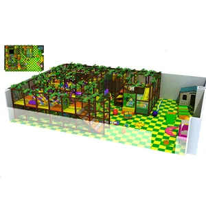 Équipement de terrain de jeu intérieur à thème Jungle de haute qualité de 160 mètres carrés aire de jeux pour enfants pour enfants