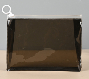 Sac de maquillage en PVC tendance, sac de toilette transparent personnalisé, couleur laser, étanche, fermeture éclair pour rangement cosmétique - Product Image 3