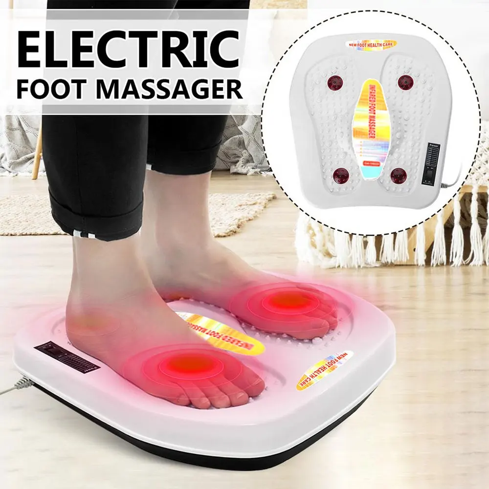 Vibrador de relaxamento de pés, etiqueta privada, infravermelho, aquecimento, vibração, acupuntura quantum, massageador de pés elétrico