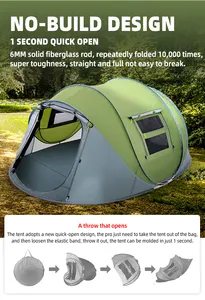 Lapin de feu 2024 meilleur populaire Portable étanche automatique POP UP tente tentes de fête Camping tente pour Camping en plein air pique-nique