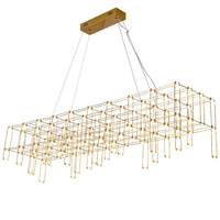 Lampe suspendue LED nordique en acier inoxydable, longue, à hauteur réglable, moderne, simple, luxueuse, créative, personnalisée, Firefly Square