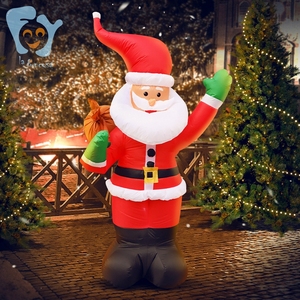 Papá Noel inflable de Navidad, césped interior iluminado, 6 pies - Product Image 6