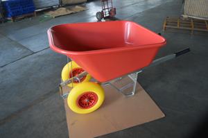 Carretilla Agrícola de 200L con Ruedas Dobles Resistentes a Pinchazos para Jardín - Product Image 5