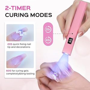 Sèche-ongles LED UV portable LANGMA 5W rose pour ongles en gel, mini-sèche-ongles avec écran LCD et USB, séchage rapide, rechargeable, pour usage en salon - Product Image 5