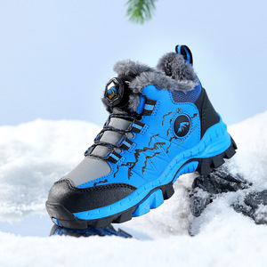 Chaussures en coton pour garçons, nouvelles chaussures <span class=keywords><strong>de</strong></span> randonnée doublées <span class=keywords><strong>de</strong></span> polaire chaudes pour l'automne et l'hiver, imperméables, antidérapantes, bottes <span class=keywords><strong>de</strong></span> neige pour grands garçons - Product Image 2