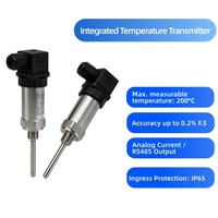Transmetteur de température industriel avec connecteur Hirschmann, sonde en acier inoxydable, longueur personnalisable, compatible OEM